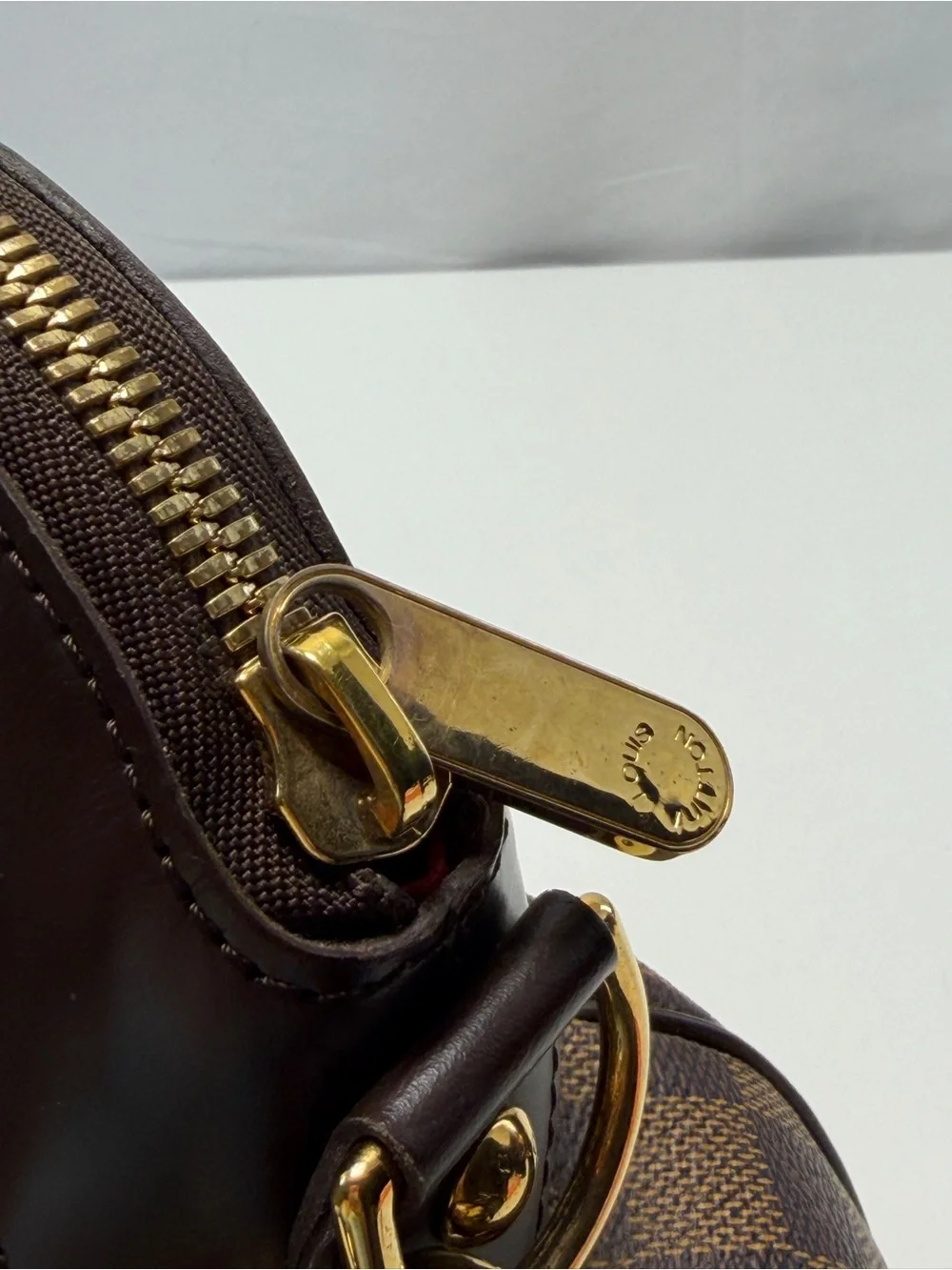 Louis Vuitton trevi  cloth Satchel with Gold Hardware